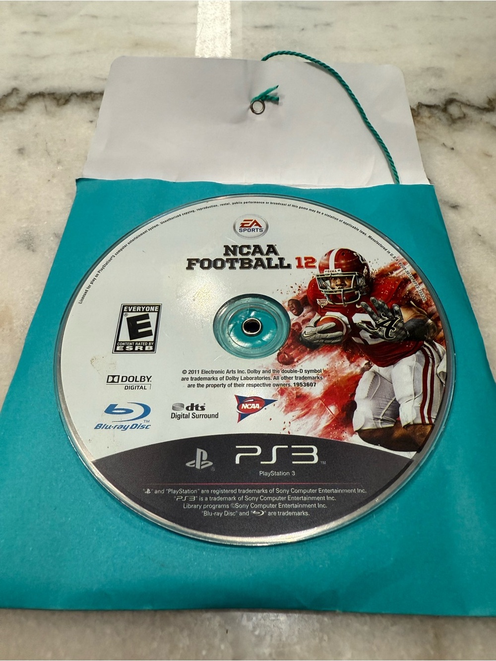 PS3 NCAA Football 12 (PS3) Game Disc (Disc only, no case)